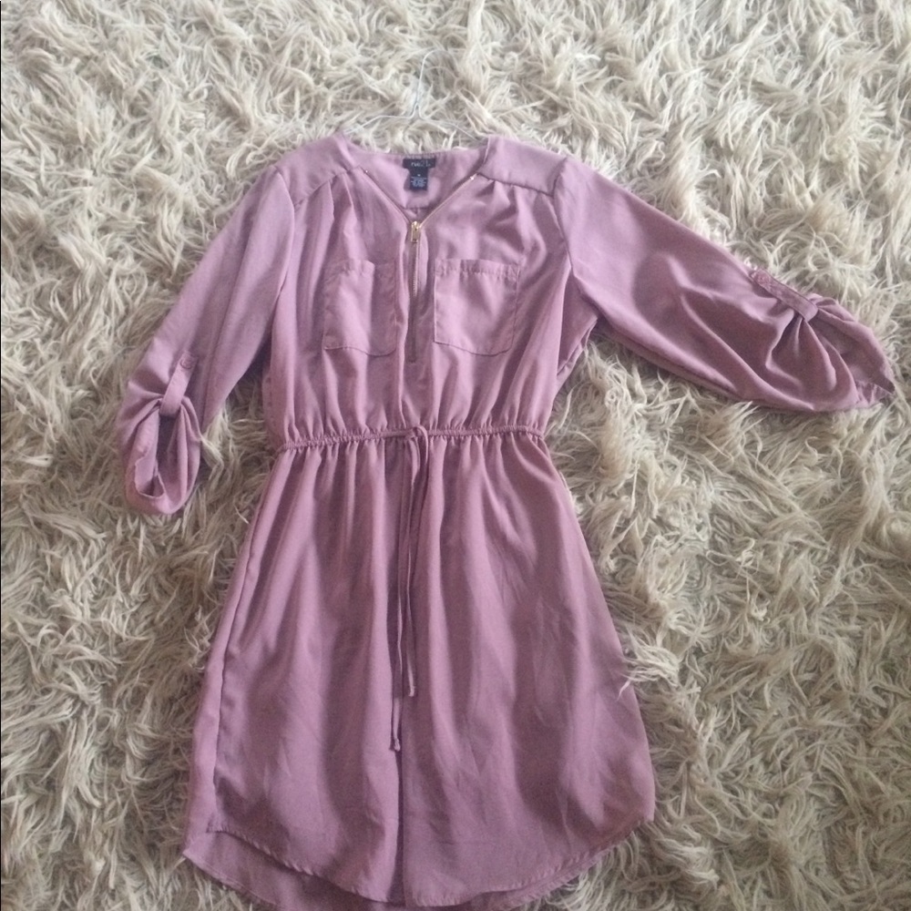 3/4 sleeve mauve dress